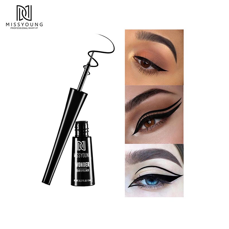 Schwarzer Eyeliner Liquid Wasserdichtes und schweißfestes flüssiges Eyeliner-Set
