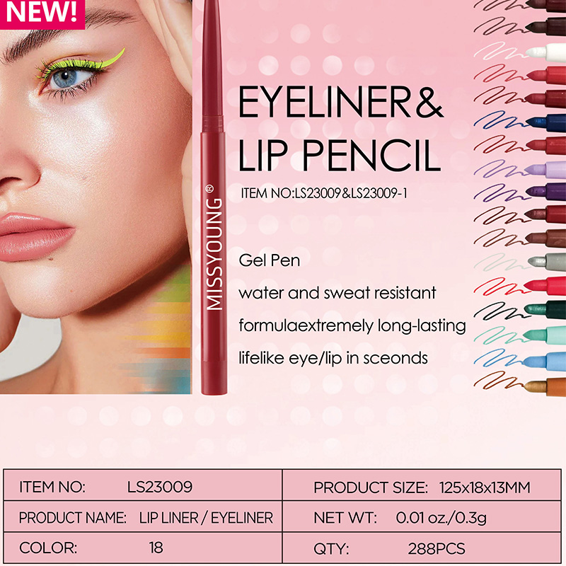 Hochwertiger Eyeliner- und Lippenstift LS23009