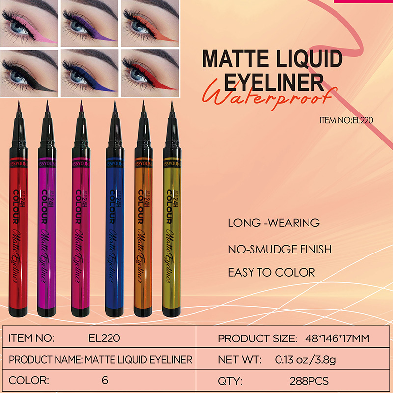 Abriebfester, pigmentierter, mattierter Eyeliner EL220