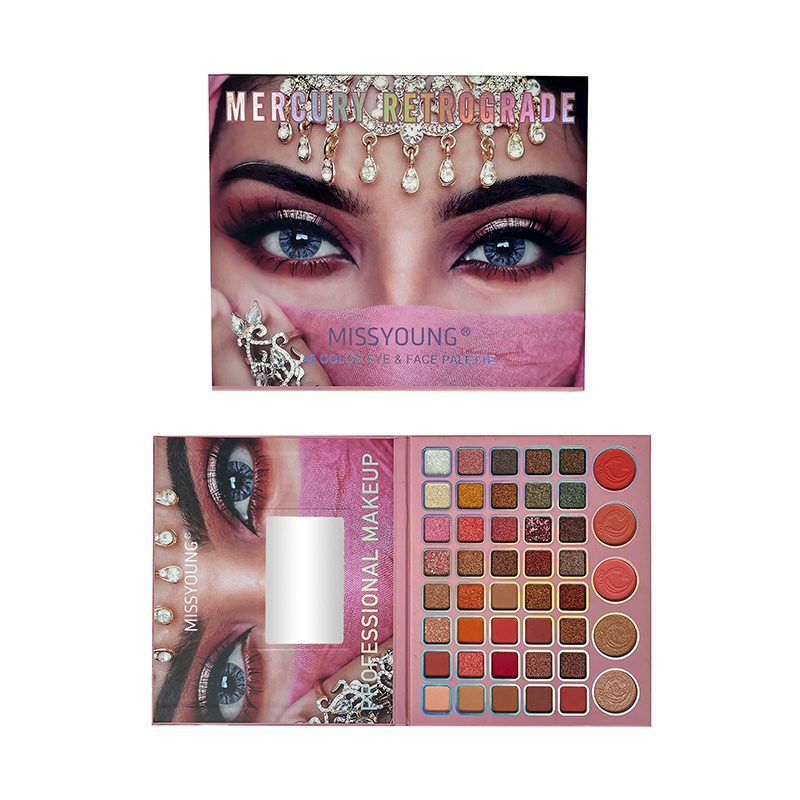 Miss Young 45 Farben Lidschattenpalette ohne Wasserzeichen auf Papier PD23200