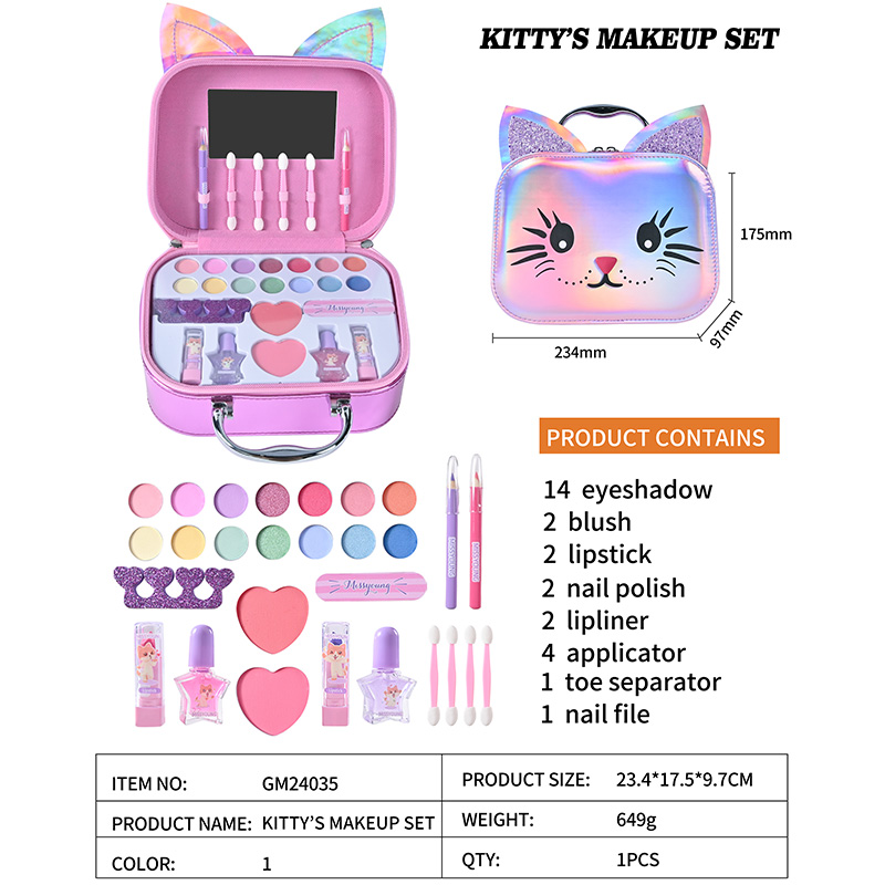 Kitty's Makeup Set Lidschatten Rouge Lippenstift Nagellack GM24035