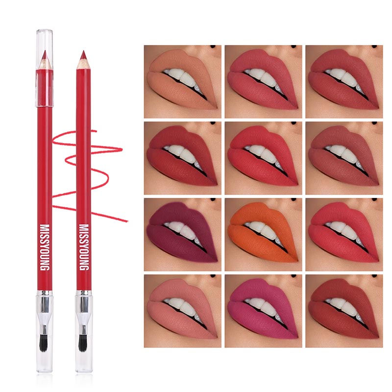 Großhandel 12-Farben-Set Matte Lip Pencil EL24033