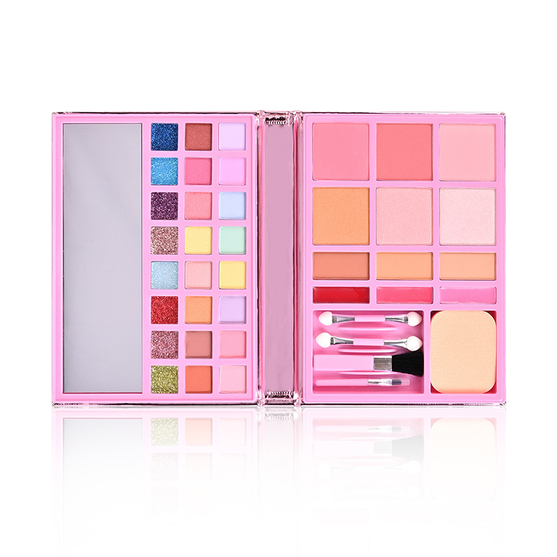 Make-up-Palette für Kinder im Cartoon-Einhorn-Leder-Notizbuch-Design CPD24007