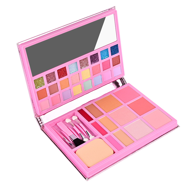 Make-up-Palette für Kinder im Cartoon-Einhorn-Leder-Notizbuch-Design CPD24007